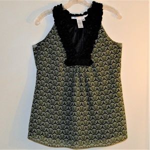 Max Studio Sleeveless Top w/ Detailed V-Neck SP